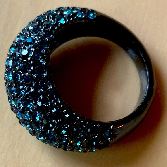 Coach Dome Cocktail Ring with Blue and Green Stones - Picture 10 of 10